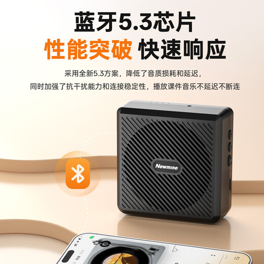 Newmine U-258 Little Bee loudspeaker for teachers, special anti-howling wireless lavalier microphone, high-power tour guide, outdoor explanation, portable Bluetooth speaker