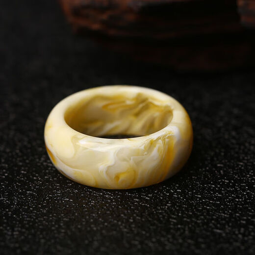 OINE original ore natural amber beeswax chicken fat yellow blood amber blue amber gold amber hundred flower nectar ring ring ring bracelet bracelet (original ore fidelity natural blood amber model) 18mm ring mouth