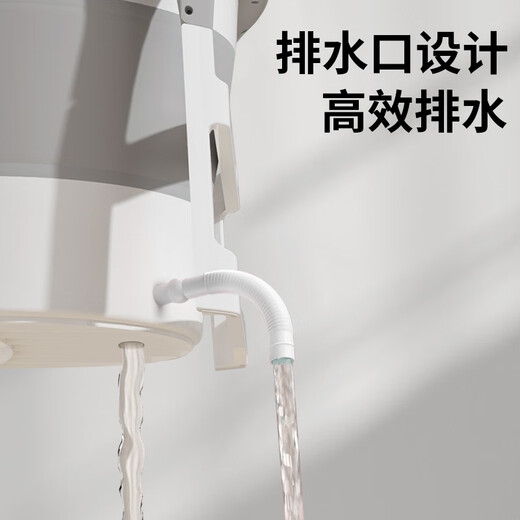 奔麦(派送上门)泡澡桶成人洗澡桶折叠浴桶可坐躺婴儿童游泳桶家用宝宝 升级感温【加高款】可折叠丨灰