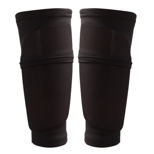 Chaussettes de football couverte plaque de garde de jambe de garde de garde de garde de garde couvercle insert type adolescent adolescent poche respirante soft 688 plaque de garde de jambe paire de taille noire