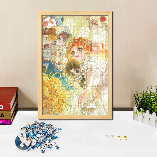 第五人格回忆小女孩拼图1000片木质有框成人版手工diy拼装装饰画 55x42厘米(打散带黑色相框)500片 A10975-小女孩