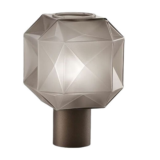 Nachteile leichte Dekoration Licht Luxus Schreibtisch Lampe Nordic Moderne einfache Glasdesigner Wohnzimmer Schlafzimmer Modell Zimmerlampe M1047 Rauchgrau großer Knopfschalter