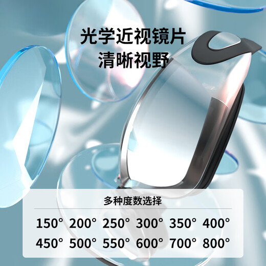 Soskin German brand swimming goggles waterproof myopia anti-fog high-definition large-frame eye protection flat goggles professional swimming earplugs swimming goggles electroplated black high-definition anti-fog and anti-UV flat light