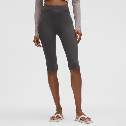 Lululemon 丨 Groove Women's Sports Брюки с высокой талией зарезаны в средней длине брюки 15 'LW5HK2S Graphite Grey S /6