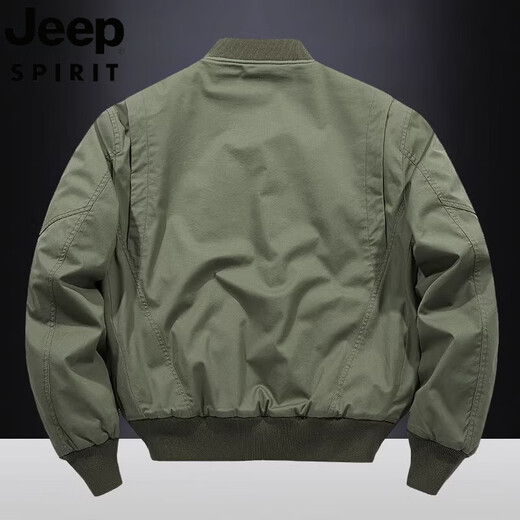 
JEEP SPIRIT Jeep 2025 Autumn Cotton Clothes Men's Pure Cotton Washed Cotton Thickened Bomber Jacket Casual Baseball Collar Jacket 9227 Black (Cotton Thick Style) M Suitable for 100 to 125 Jin [Jin equals 0.5 kg]