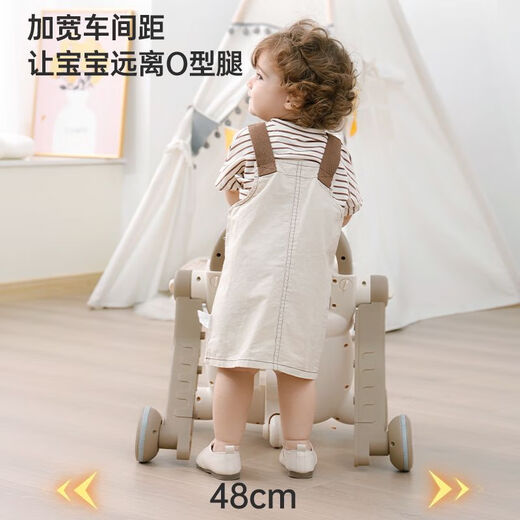 昙蓓漫婴儿学步车手推车三合一婴儿学步车婴儿助步车手推车多功能防侧翻 宝石绿色+可增重+可调高+可调速 学步车单用款+【音乐灯光+普通电池】