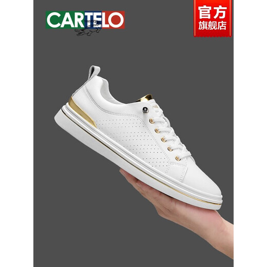 Katile Crocodile Casual Schuhe für Männer im Sommer atmungsaktiven Leder ein Fuß weiße Schuhe für Männer Weiche Sohle hohle Männerschuhe schwarz hohl atmungsaktiv-6630t 40 Standard Sportschuhe Größe Größe