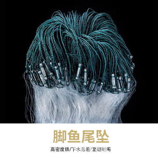 Single-layer floating net fishing net nylon three-layer sunken net thickened fishing net soft silk thin line weighted crucian carp net meal bar hanging net single layer 1 finger 0.8 meters high 22 meters long (floating net)