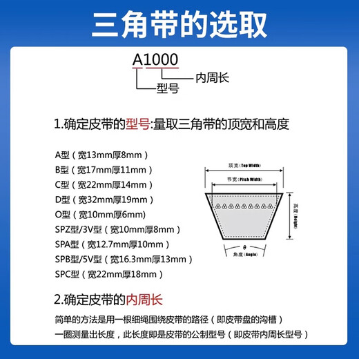 三力士（SANLUX）三角带SPB1098至1628窄V高速 抗/防静电耐油耐高温三角皮带 SPB1098