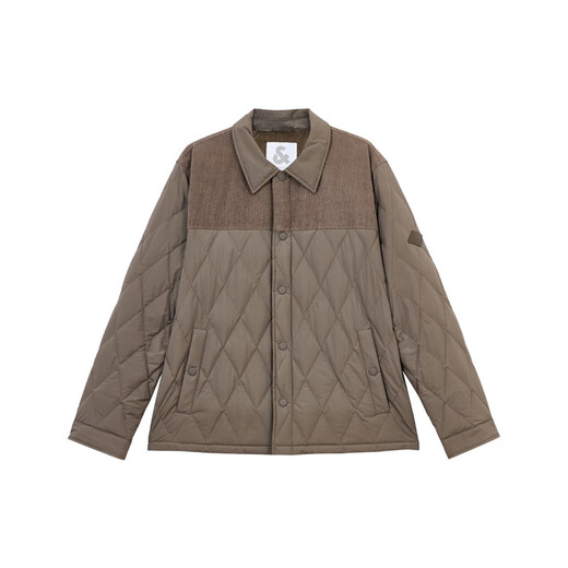 杰克·琼斯（JACK&JONES）男装衣服秋冬短款羽绒服男保暖外套合集 224323005棕灰色 M 175