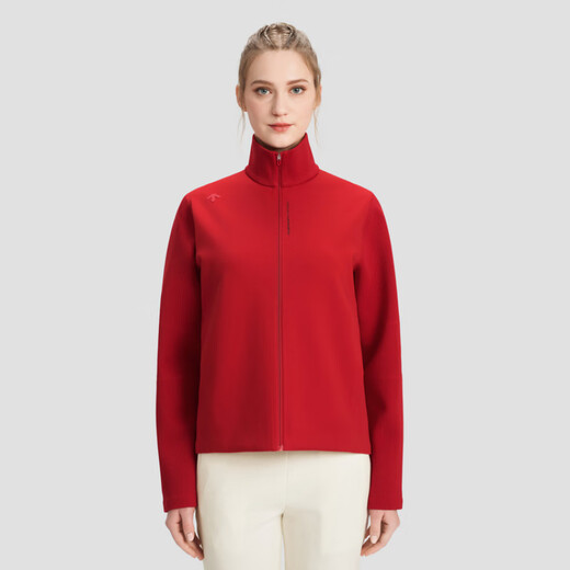 迪桑特（DESCENTE）WOMENSTRAINING针织运动立领夹克女款 RD-RED M