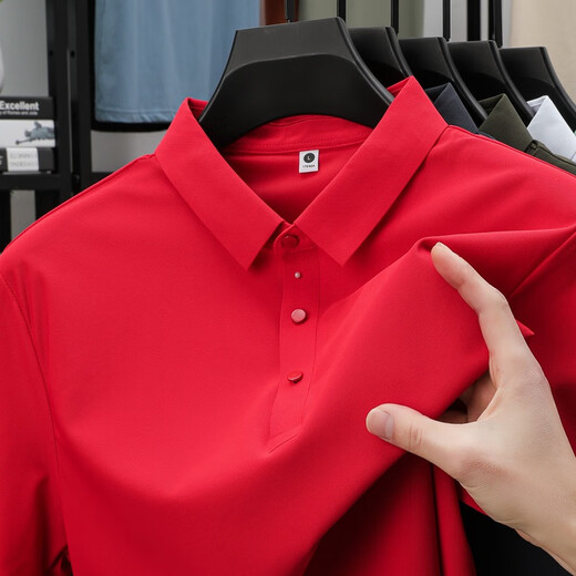 Semir Semir grenzüberschreitende südostasiatische Herren hochwertige Freizeitpolo-Männer-Geschäftstätigkeit Traaceless Ice-Sensory Revers Short Sleeve T Big Red 12358 Big Red 12358 m
