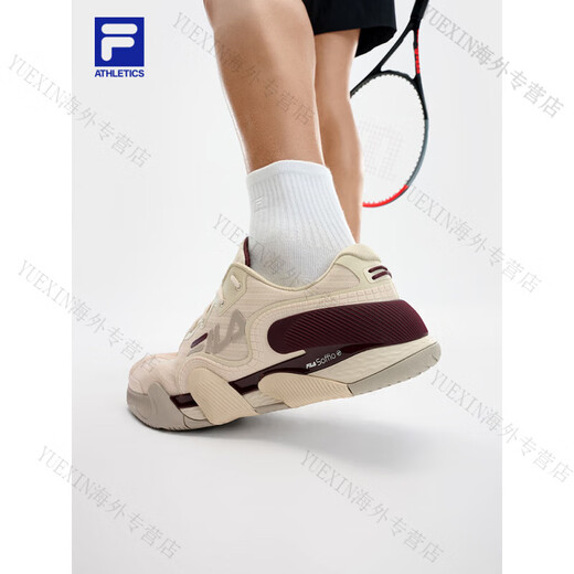 FILA official men's shoes POTENZA performance tennis shoes 2025 summer new fire shoes sports comprehensive training shoes foam white-WG 40