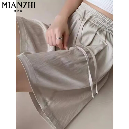 Cotton Summer Ice Seide Yamamoto-Shorts für Frauen 2025 Neue kleine hohe Taille dünne losen Sport 5-Crop-Hosen 1486 hellpurpur [hohe Qualität 14,5] L 110-120jin [Jin entspricht 0,5 kg]