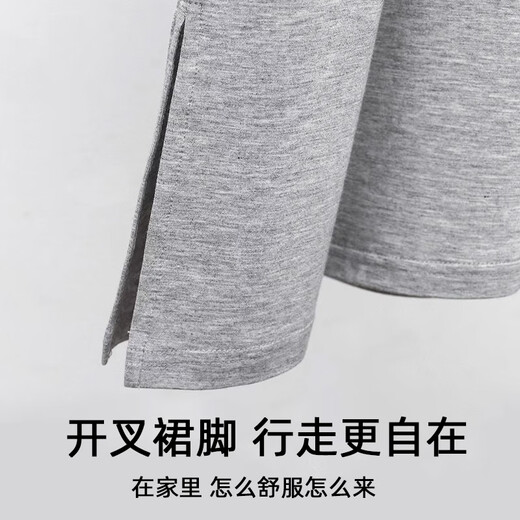 Shercehman Herren Nachthemd Nachthemd Sommereis Ice Seide Kurzärärmelte integrierte lange einteilige Pyjamas Heimkleidung Bademantel Morgenkleid Robe