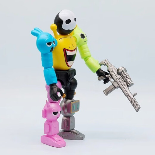 Figure de robot de boîte rythmique mignonne, boss de musique de deuxième étape Devil Simon Black combinée modèle Joy D3 [combinaison de boss de fusion de première étape] Deux figures 1