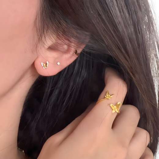 First encounter with silver earrings for ear piercing, hypoallergenic sticks, sterling silver earrings for elementary school students, extended needles, silver stick earrings, high-end earrings, a pair of pure silver earrings for piercing, 10mm