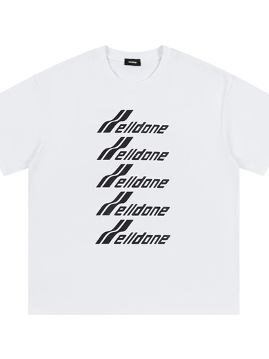 We11done Trendy Marke Welldone Bshy kurzärmelige Männer und Frauen Sommerkoreaner Perle Barrage reines Baumwollpaar WE11 lose T-Shirt Rag Schulter 1506 s (sehr locker empfohlen 90-130 Jin [Jin gleich 0,5 kg]))