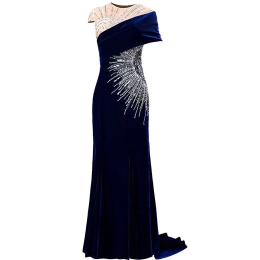 Chuangjingyixuan host dress female 2025 high sense dignified and atmospheric national vocal music art test choir performance dress red 3XL