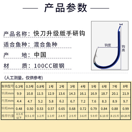 Aishang Li's Luya sea rod spring double hook small explosive Qianyou crooked mouth fishhook anti-tangle crucian carp grass bream earth carp Luofei fish hook hand-made Qianyou spring double hook in a box 4#