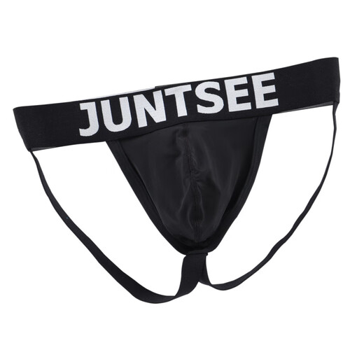 12 Junxi men's double thongs sexy ice silk thongs summer breathable ultra-thin silky transparent sexy trousers white M