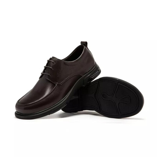 Shachi men's shoes 24 spring and autumn single shoes 49TJB3899 brown atmospheric business formal shoes casual and versatile men's leather shoes 49TJB3899 brown 41 European size one size