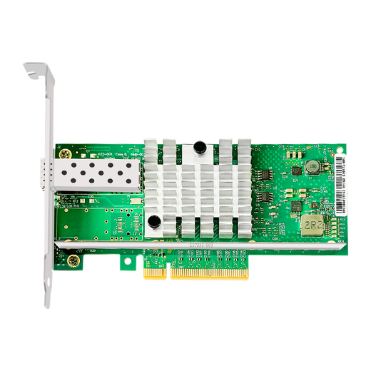 Million Intel 82599 chip PCI-E X8 X4 10 Gigabit single-optical fiber network card X520-DA1 SFP+ server network adapter compatible with desktop soft routing X520-DA1 10 Gigabit single-optical fiber network card