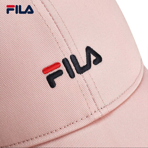 FILA Official Baseball Cap Couple Style Men's and Women's Hat Fashion Casual Peaked Hat Sun Hat Longlin Pink-LP XS