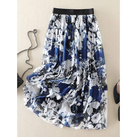 Tachimis Touch Miss Multe de mûrier à taille haute haut de gamme jupe en soie en soie en soie en soie en soie 1 m Recommandé 90-105 Jin [Jin est égal à 0,5 kg]