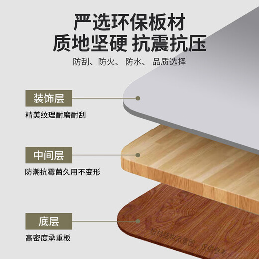 EIEV bed desk computer table foldable bed table dormitory home bay window learning reading and writing small table gray - card slot + anti-slip bracket + bookshelf + drawer - 70*46