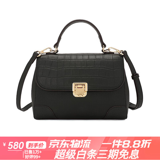 Scarecrow (MEXIKANISCH) Echtleder Schwarze Umhängetasche Große Kapazität Pendeln Vielseitige Handtasche Mitternachtsschwarz