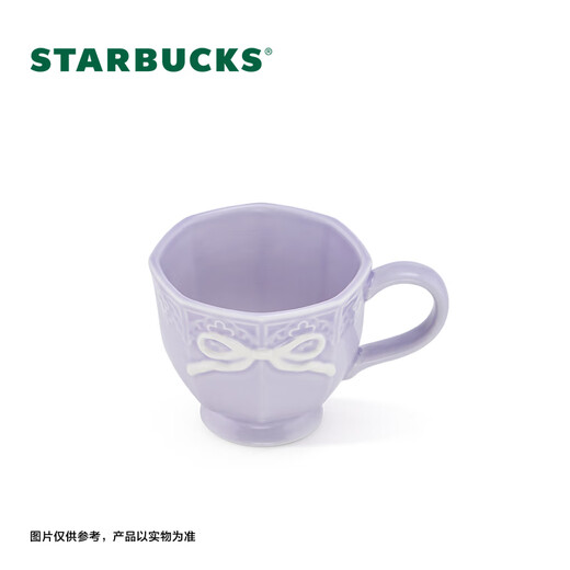 Starbucks Cup Garden Dance Series Ceramic Mug High-Looking Desktop Coffee Cup Gift for Men and Women Bow Tie Mug 296mL