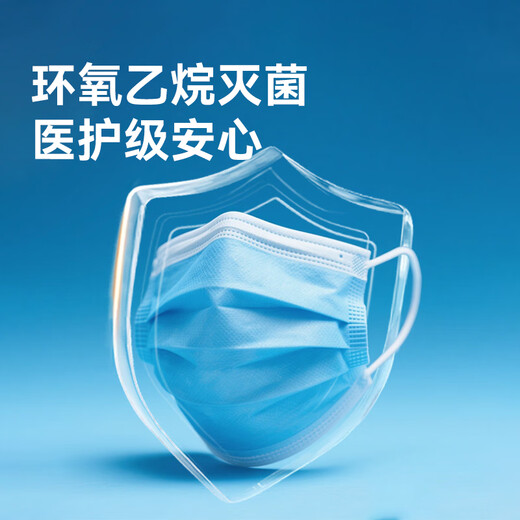 Disposable medical surgical masks made in Tokyo, 100 pieces individually packaged, dust-proof, pollen-proof, sunscreen mask blue