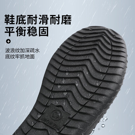 
Rain boots men's low-top fishing water shoes non-slip short rain boots men's breathable soft sole waterproof shoes lightweight short rubber shoes black sole 39