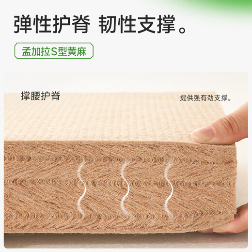 MA Master Bean Sprouts 3.0 Double Hard Pad Natural Spine Spine Protection Bath Bathess Simmons Simmons Bean Sprouts 3.0 Classic [Pie de protección de anillo/24 cm] 1350 mm*2000 mm