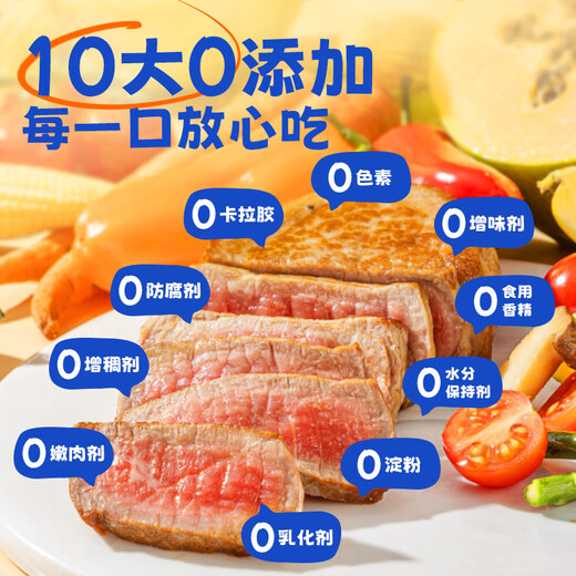 Calf Casey Kinderfilet Mignon 450g 7-8 Scheiben 0 hinzugefügte saubere Zutaten proteinreiches Studentenfrühstück frisches Steak vom Rind