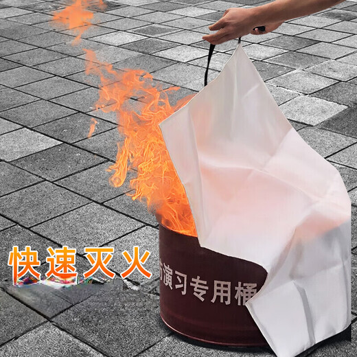 Special fire extinguishing blanket for hotel fire protection, home commercial kitchen fiberglass fire blanket, national standard fire protection equipment set, fiberglass fire blanket 1 meter * 1 meter, free gloves and hooks
