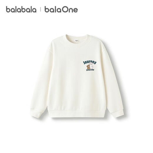 Balabala children's clothing children's sweatshirts boys and girls 2025 new winter big children's velvet casual round neck tops men and women treasure trend