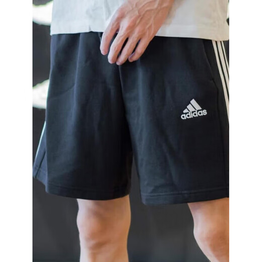 
Adidas shorts men's pants 2025 summer new sports pants knitted pants fashionable loose comfortable breathable casual pants five-point pants IC9435/all cotton/inner terry S
