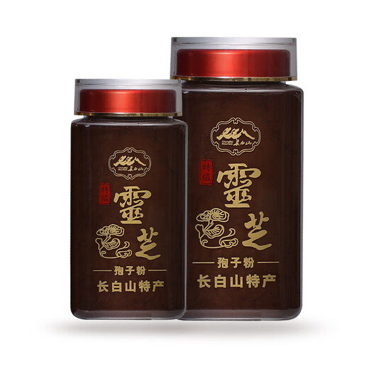 Zhenye Mountain Changbai Mountain Ganoderma-Sporenpulver, reines Northeast Lindenholz-Linshi-Pulver, nicht besonderes authentisches erstklassiges Ganoderma lucidum-Robenpulver, 250 g, 2 Flaschen insgesamt 500 g erstklassiges Pulver