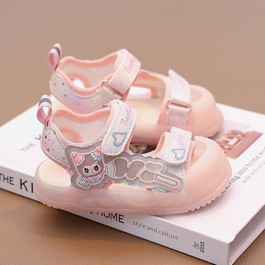 Kulomi Girls Sandals Sac Toe Anti-Kick 2025 New Children's Summer Princess Beach Chaussures Soft Sole Enfant Purple 23