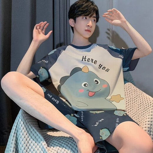 Zipjbx shorts à manches courtes pyjamas masculins pour l'été en liberté plus taille décontractée et à la mode.