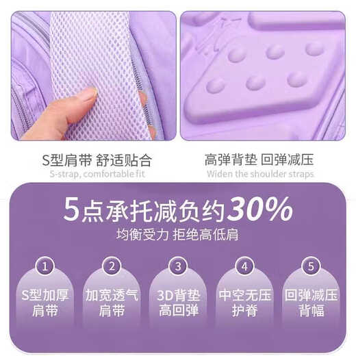 COMIC SOUL玉桂狗小学生书包减负书包儿童女一二三四六年级大容量卡通双肩包 4001蓝色大号[送玉桂狗十件套]