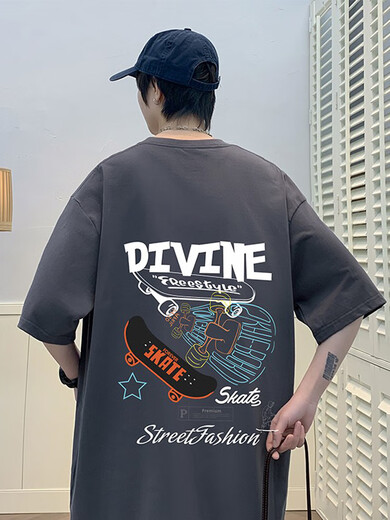 曦屿高初中学生男孩短袖t恤2025新款帅气夏装青少年大童纯棉半袖上衣 3899粉色[升级款] XL(110-130斤左右) 均码