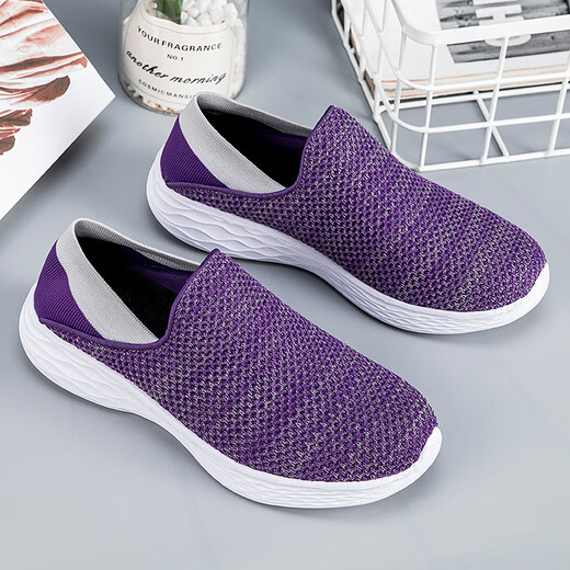 Four Seasons Old Man Shoes Mesh Breathable Large Taille chaussures de marche Two-Wear One-Pin-One Stepping Chaussures Parents chaussures talon Toe Toe Half Slippers Xe-9901 All Black 42