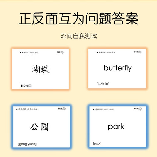 Cartes à mots anglaises pour les écoles primaires du pays, spéciale pour l'apprentissage de la méthode de la boîte de cartes Leitna, divisée en premier et deuxième volumes par grade, Hunan Shao Edition, 36e année, édition 2012, 701 images
