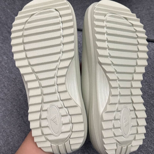 
Adidas slippers men's shoes women's shoes 2025 summer new sports hole mules thick-soled slippers casual bag-toe sandals JR9274 light gray green 36.5