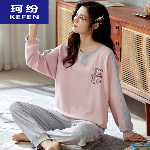 珂纷（KEFEN）潮汕揭阳睡衣女秋冬季春秋女款收口收脚长袖少女初中学生小个子束 长袖 G9928粉米奇 S 小码女60-80斤
