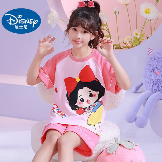 
Disney baby new girls pajamas summer short-sleeved cartoon thin children girl boy cute home suit medium big children YR-short round-6630 color-inserted dormitory 170 10 yards recommended height 105-115CM