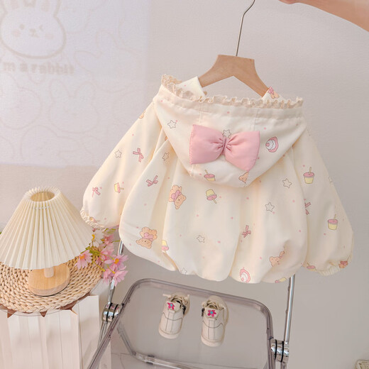 G.DUCKKIDS Little Yellow Duck Girls' Jacket Spring and Autumn Style Baby Style One-Year-Old Girl Small Month-old Clothes Children's Jacket Pink 90 Size 1~2 Years Old 80-90cm cm